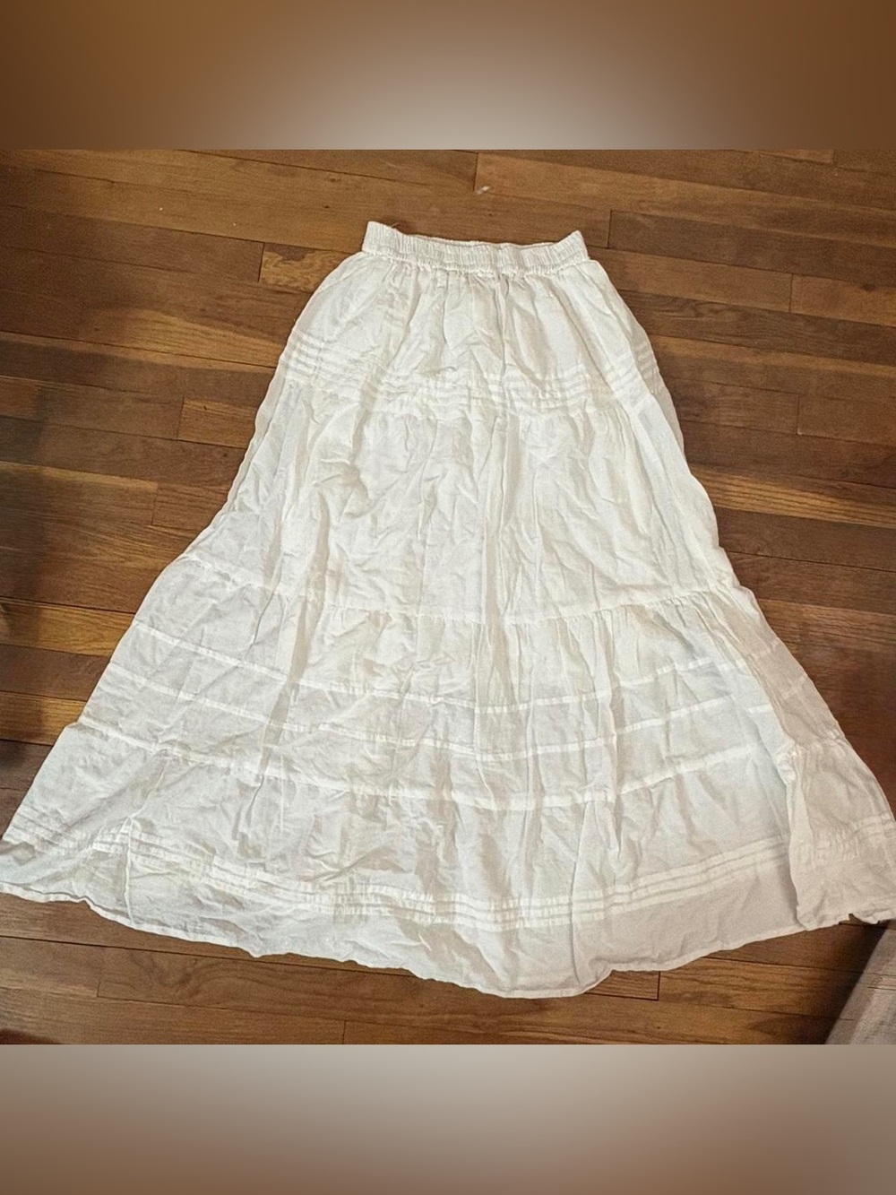 White Tiered Maxi Skirt - Women
